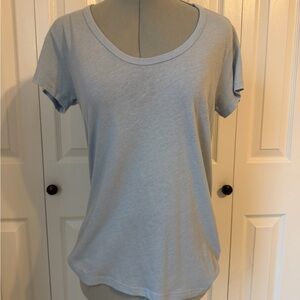 J. Crew Pale Blue Scoop Neck Short Sleeve Tee